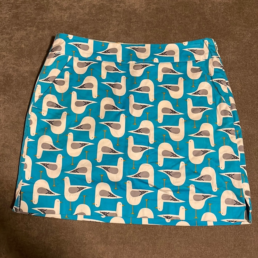 Loudmouth Golf Skort Skirt - Seagull Bird Print - 2 - Picture 2 of 6